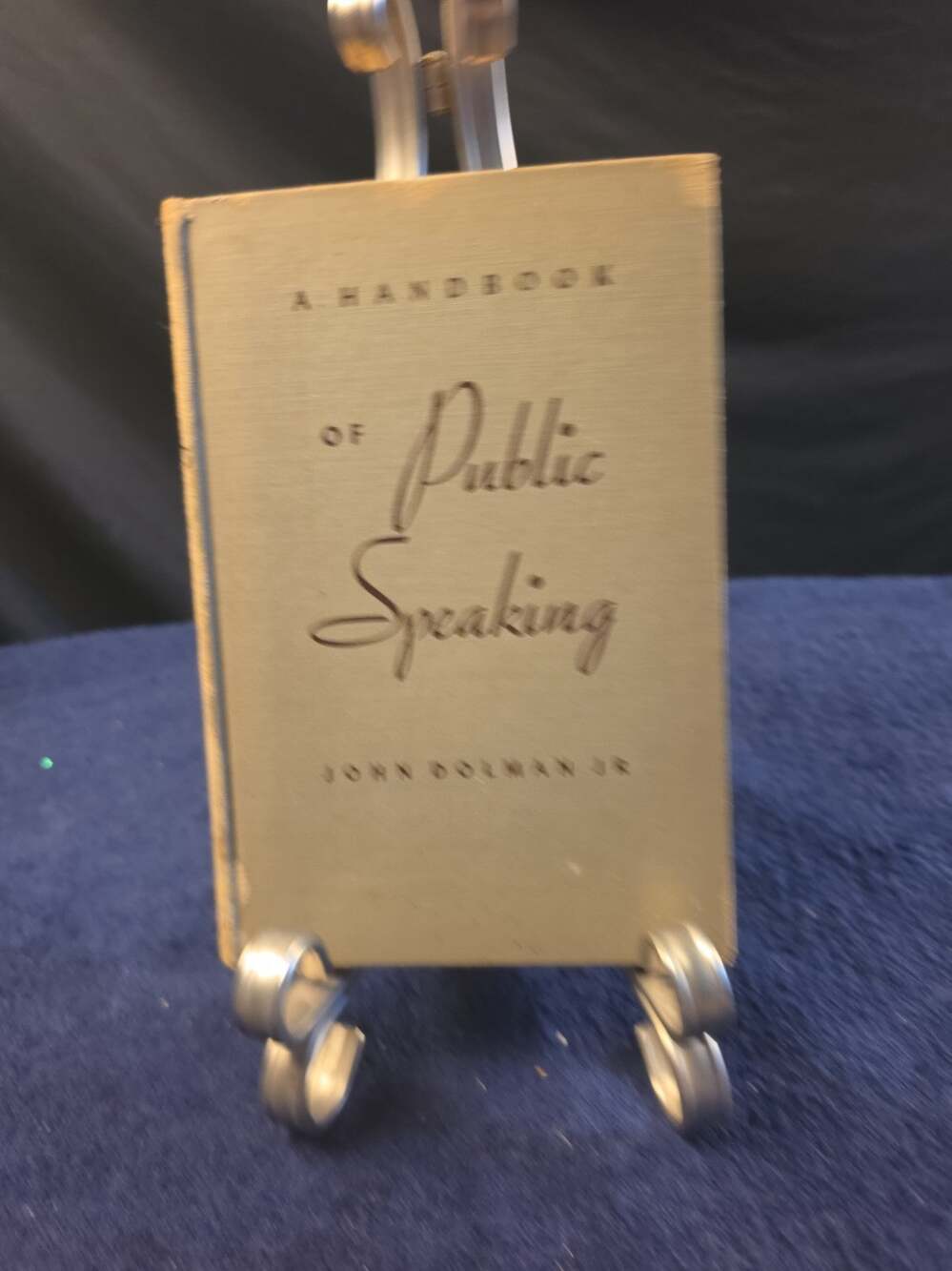 Vintage A Handbook of Public Speaking Hardcover Book John Dolman Jr Collectible